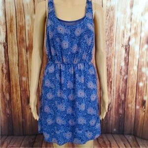 LC Blue Floral Racerback Mini Dress